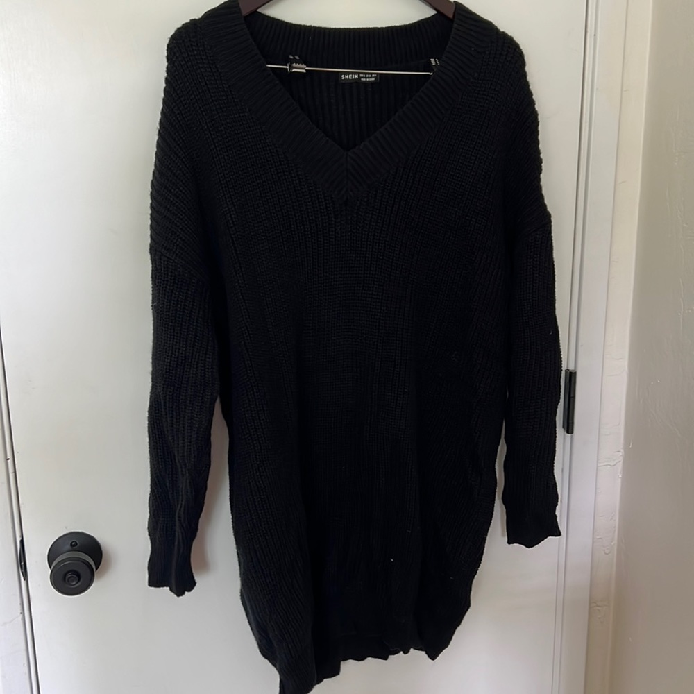 Sweater dress, black, SHEIN